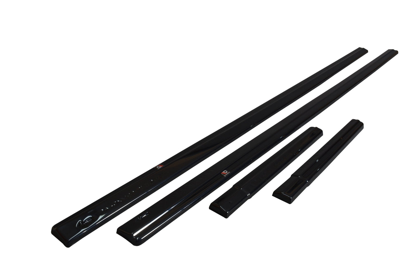 Maxton Seitenschweller Ansatz für Ford Transit Custom Mk1 FL schwarz Hochglanz