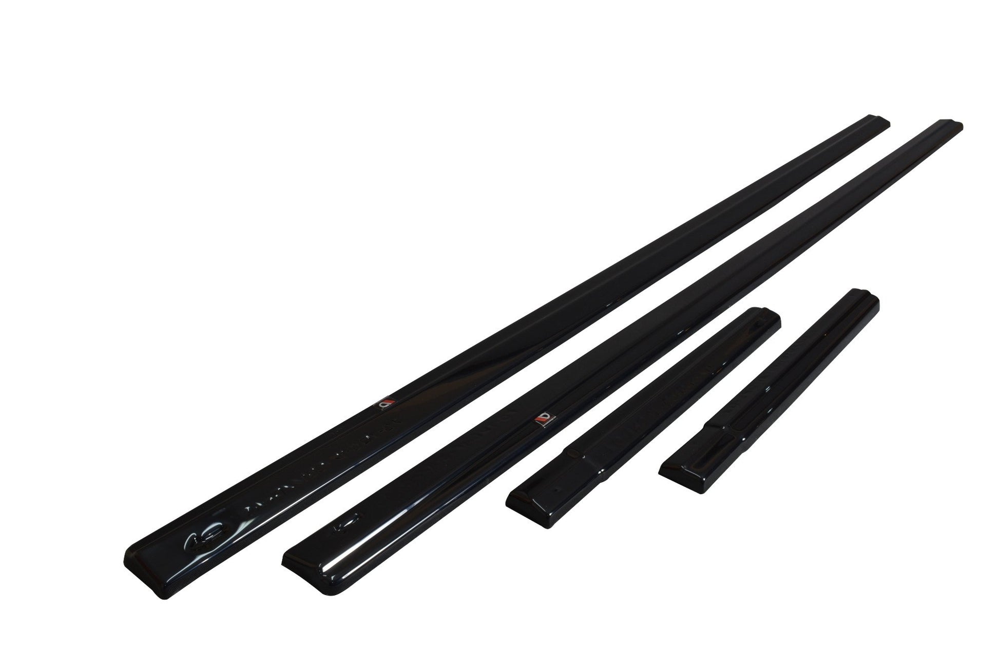 Maxton Seitenschweller Ansatz für Ford Transit Custom Mk1 FL schwarz Hochglanz