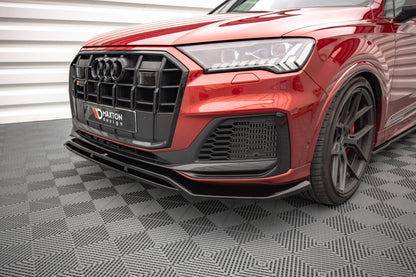 Maxton Front Ansatz für Audi SQ7 /Q7 S-Line Mk2 (4M) Facelift  schwarz Hochglanz