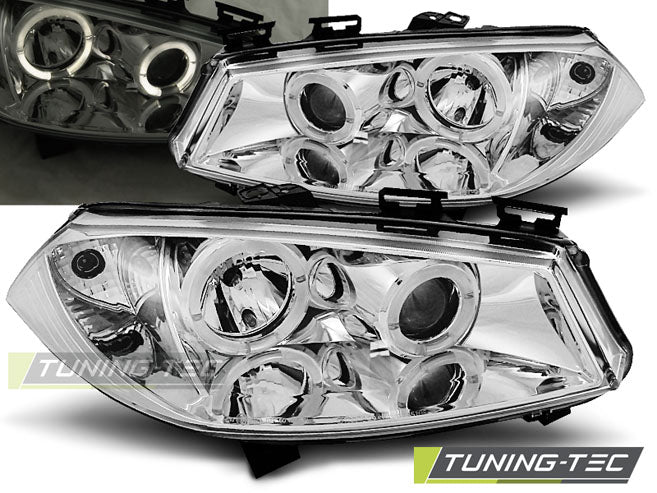 Tuning-Tec LED Angel Eyes Scheinwerfer für Renault Megane 2 02-05 chrom