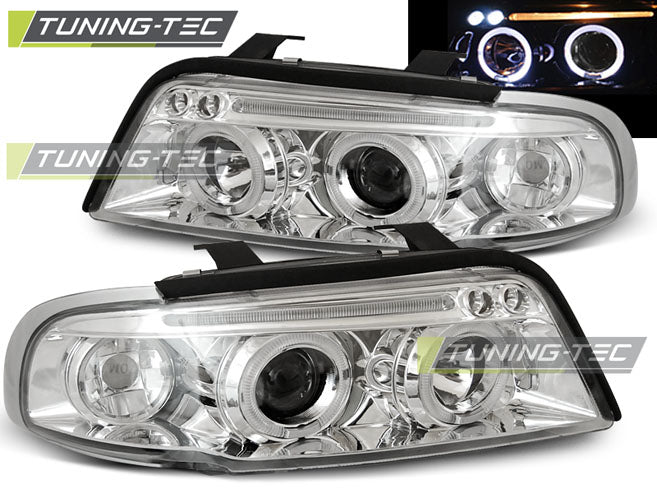 Tuning-Tec LED Angel Eyes Scheinwerfer für Audi A4 B5 94-98 chrom