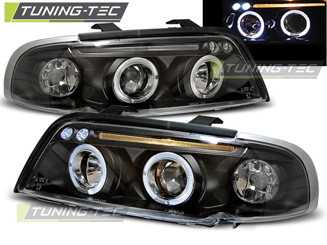 Tuning-Tec LED Angel Eyes Scheinwerfer für Audi A4 B5 94-98 schwarz