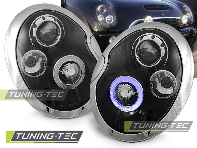 Tuning-Tec LED Angel Eyes Scheinwerfer für Mini (R53/R54) 01-06 schwarz