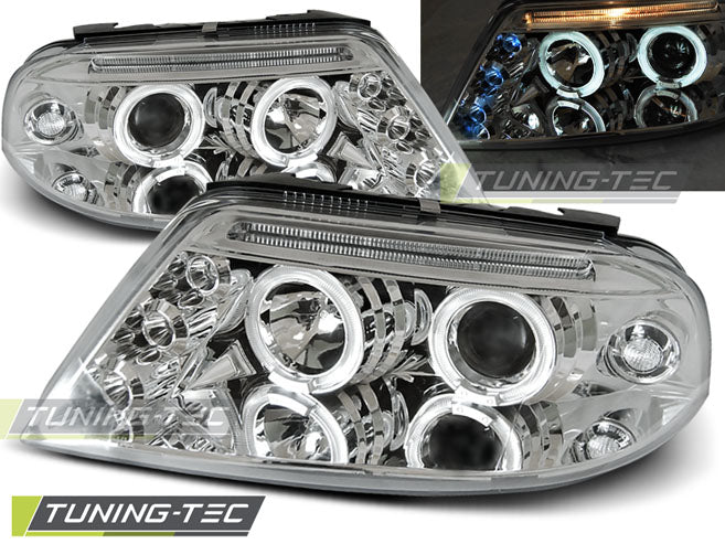 Tuning-Tec LED Angel Eyes Scheinwerfer für VW Passat 3BG 00-05 chrom