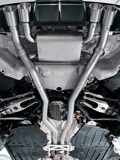 Grail Auspuffanlage BMW G8x M3/M4 3-Zoll ohne Endrohre