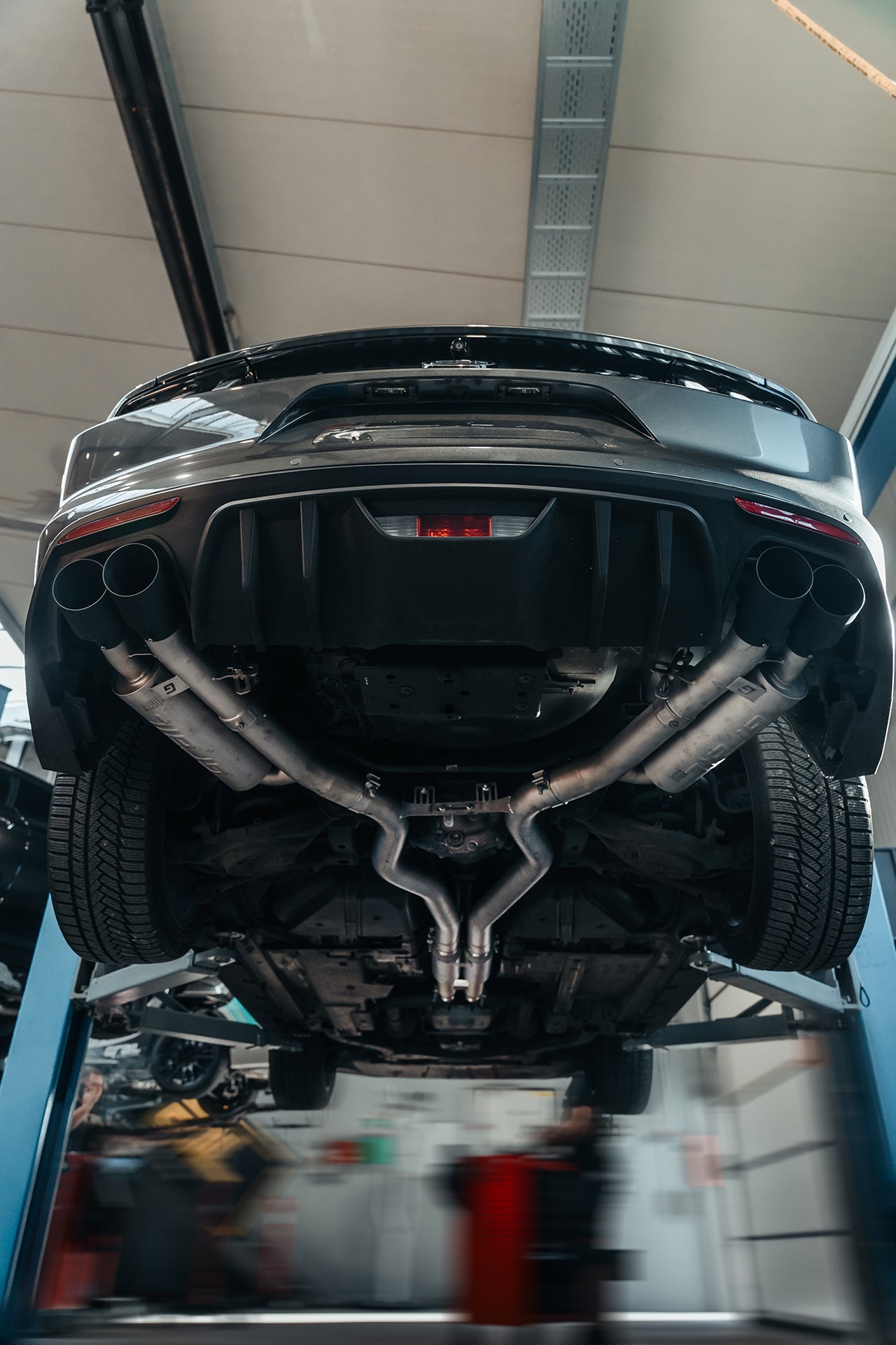Grail Auspuffanlage Ford Mustang Gen. 6 VFL/FL 5.0 (4-Rohr) - XTREME Edelstahl Endrohre 2015-2017 (VFL) MACH 1 ohne Serien...