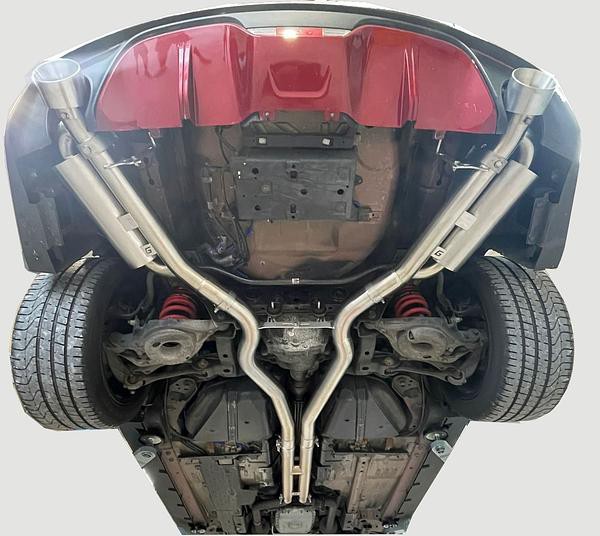 Grail Auspuffanlage Ford Mustang Gen. 6 VFL 2.3L Ecoboost (2-Rohr) Edelstahl Endrohre EU Coupé Montage bei Grail
