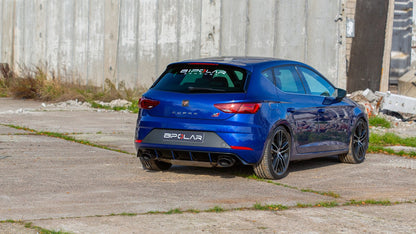 Grail Auspuffanlage Seat Leon Cupra 5F 3.5-Zoll Oval Edelstahl (170x107) an HJS DNUC (290PS OPF)