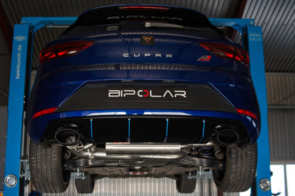 Grail Auspuffanlage Seat Leon Cupra 5F 3.5-Zoll Oval Schwarz (170x107) an HJS CJXE (265PS)