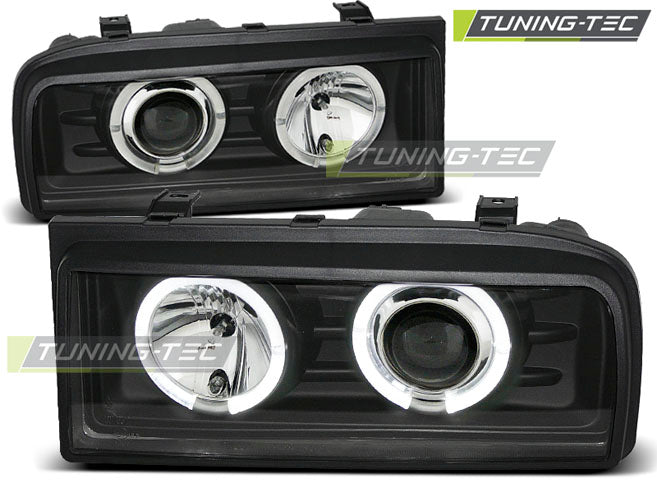 Tuning-Tec LED Angel Eyes Scheinwerfer für VW Corrado 88-95 schwarz