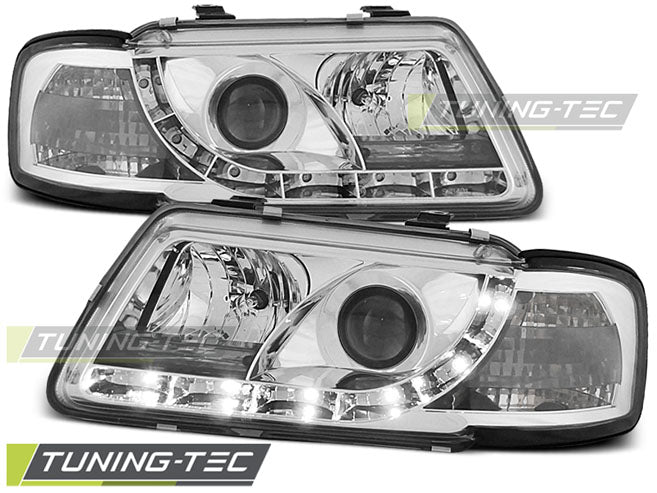 Tuning-Tec LED Tagfahrlicht Scheinwerfer für Audi A3 8L 96-00 chrom