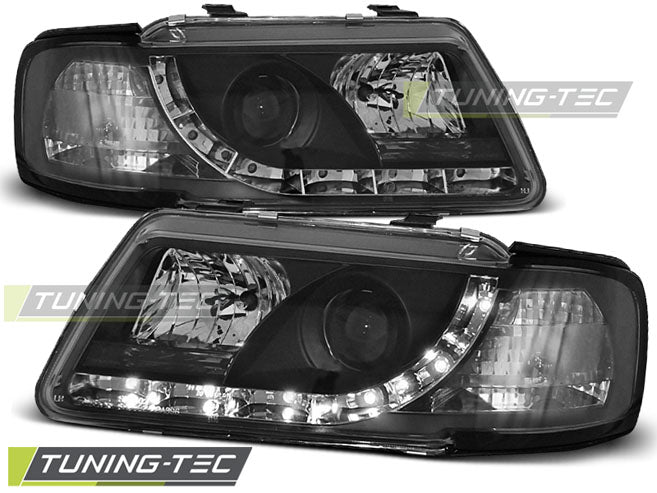 Tuning-Tec LED Tagfahrlicht Scheinwerfer für Audi A3 8L 96-00 schwarz