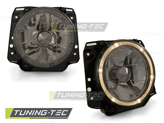 Tuning-Tec Angel Eyes Scheinwerfer für VW Golf II (2) 83-91 chrom / rauch