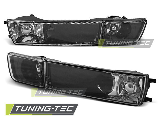 Tuning-Tec Klarglas Frontblinker / Nebelscheinwerfer für VW Golf 3 91-97 / Vento 92-98 schwarz