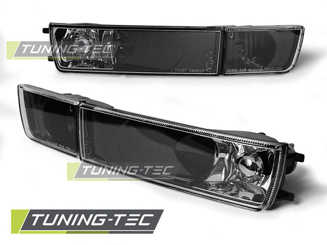 Tuning-Tec Klarglas Frontblinker / Nebelscheinwerfer-Dummy für VW Golf 3 91-97 / Vento 91-98 schwarz