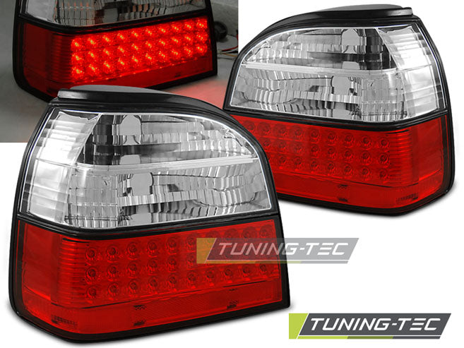 Tuning-Tec LED Rückleuchten für VW Golf 3 (III) 91-97 rot/klar