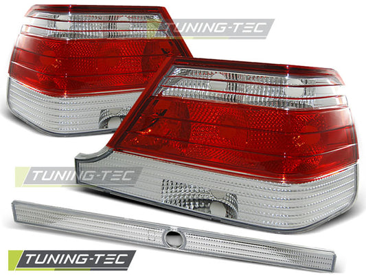 Tuning-Tec Rückleuchten für Mercedes Benz S-Klasse W140 95-98 rot/weiß