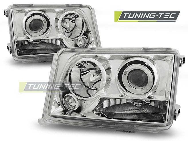 Tuning-Tec Klarglas Scheinwerfer für Mercedes Benz E-Klasse W124 85-93 chrom