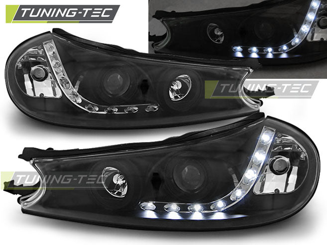 Tuning-Tec LED Tagfahrlicht Scheinwerfer für Ford Mondeo MK1 96-00 schwarz