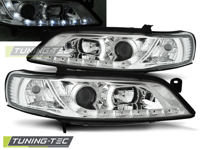 Tuning-Tec LED Tagfahrlicht Scheinwerfer für Opel Vectra B 95-98 chrom