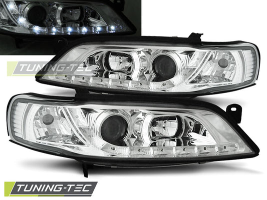 Tuning-Tec LED Tagfahrlicht Scheinwerfer für Opel Vectra B 95-98 chrom