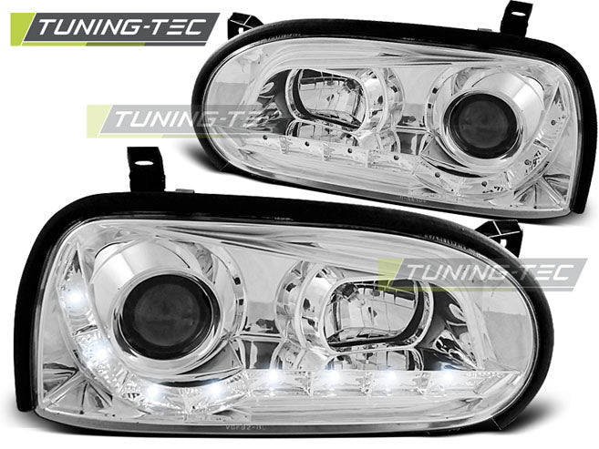 Tuning-Tec LED Tagfahrlicht Scheinwerfer für VW Golf 3 91-97 chrom