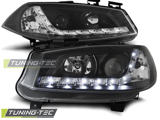 Tuning-Tec LED Tagfahrlicht für Scheinwerfer Renault Megane 2 02-05 schwarz