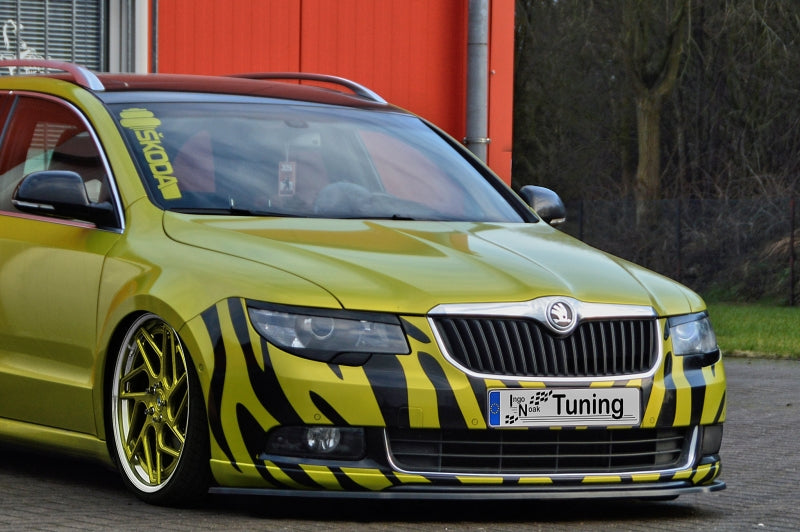 CUP Frontspoilerlippe ABS Skoda Superb 2, 3T Bj.: 2008-2013 Schwarz Matt