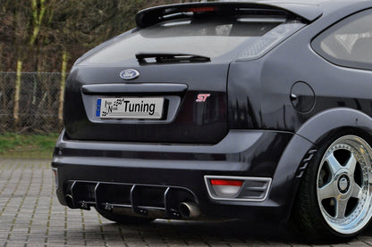 Gefräster Heckansatz Ford Focus ST MK2, DA3 Bj.: 2004-2007 Schwarz Matt