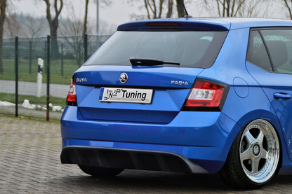 Heckansatz Heckdiffusor Skoda Fabia III, NJ ab Bj.: 2014- Schwarz Glanz