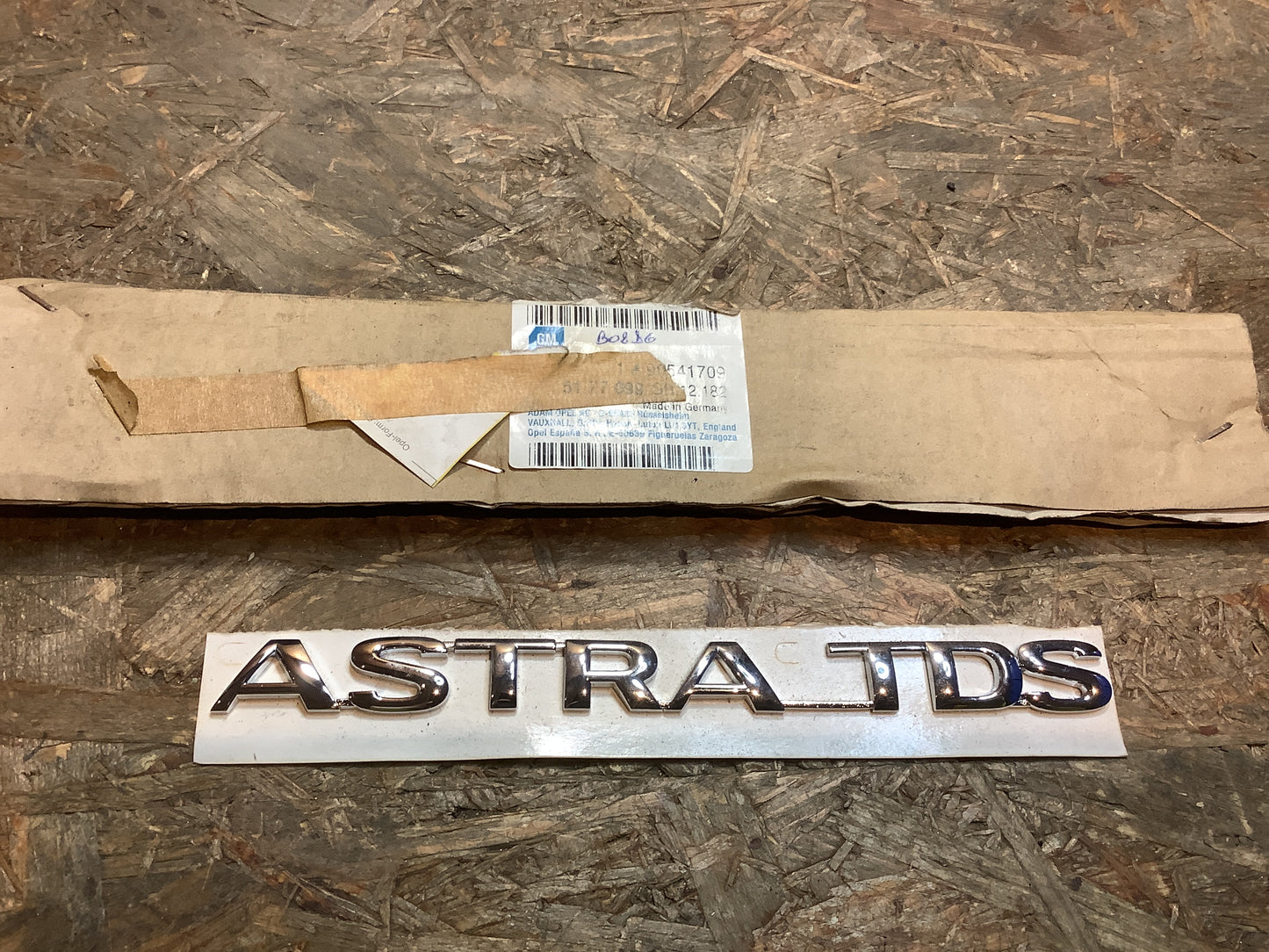 Opel Astra TDS Emblem, Schriftzug, Chrom Original GM NEU