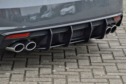 Gefräster Heckansatz Audi S1 (8X) + Sportback ab Bj.2014- Schwarz Matt