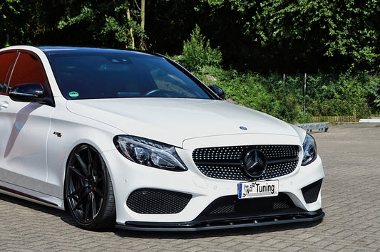 CUP Frontspoilerlippe ABS Mercedes Benz C43 AMG, W205 Schwarz Matt