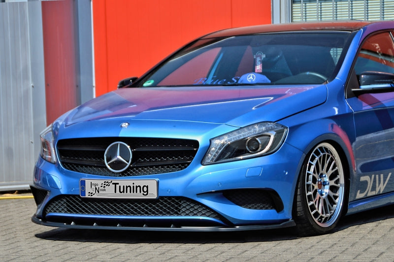 CUP Frontspoilerlippe ABS Mercedes Benz A Klasse, W176 Schwarz Matt
