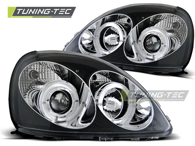 Tuning-Tec LED Angel Eyes Scheinwerfer für Toyota Yaris 99-03 schwarz