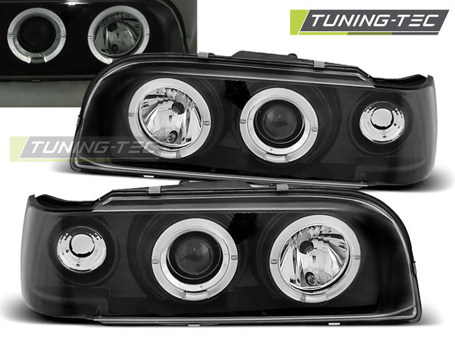Tuning-Tec LED Angel Eyes Scheinwerfer für Volvo 850 92-96 schwarz