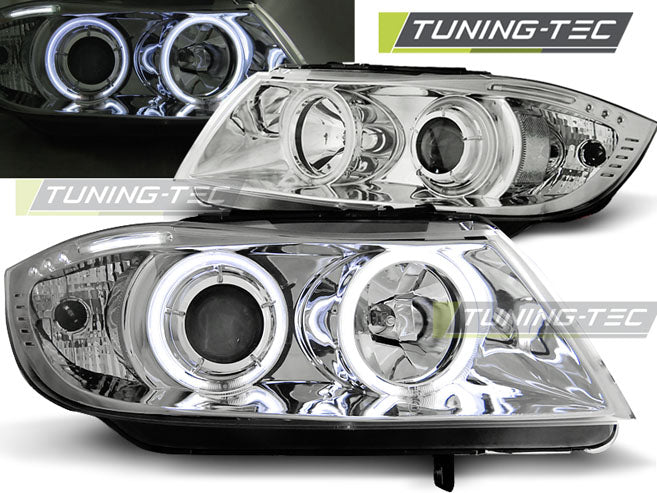 Tuning-Tec CCFL Angel Eyes Scheinwerfer für BMW 3er E90/E91 05-08 chrom