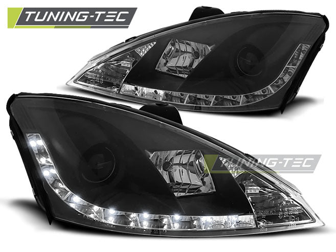 Tuning-Tec LED Tagfahrlicht Scheinwerfer für Ford Focus 98-01 schwarz