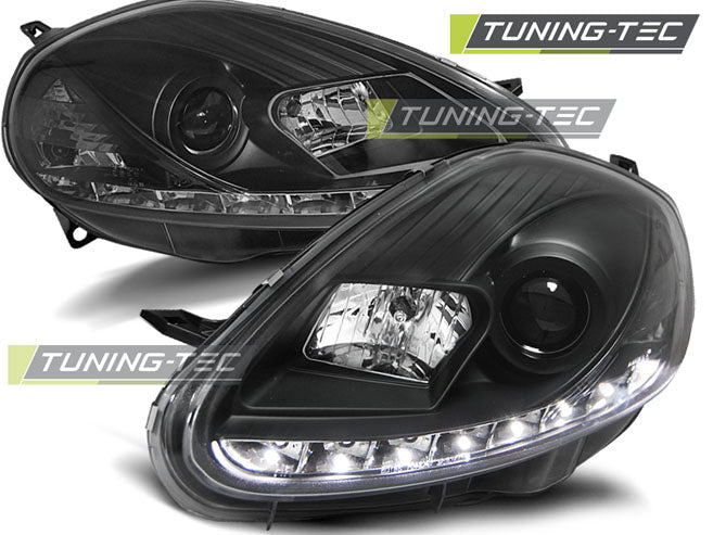 Tuning-Tec LED Tagfahrlicht Scheinwerfer für Fiat Grande Punto 05-08 schwarz