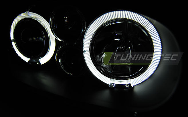 Tuning-Tec LED Angel Eyes Scheinwerfer für VW Golf 4 97-03 schwarz