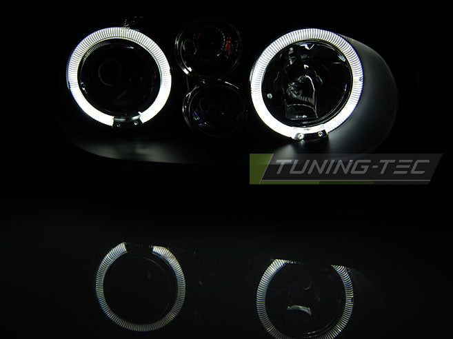 Tuning-Tec LED Angel Eyes Scheinwerfer für VW Golf 4 97-03 schwarz