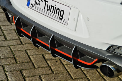 Gefräster Heckansatz Hyundai i30N + N-Performance ( PDE) Schwarz Matt