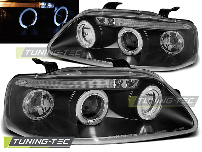 Tuning-Tec LED Angel Eyes Scheinwerfer für Chevrolet Aveo 03-06 schwarz