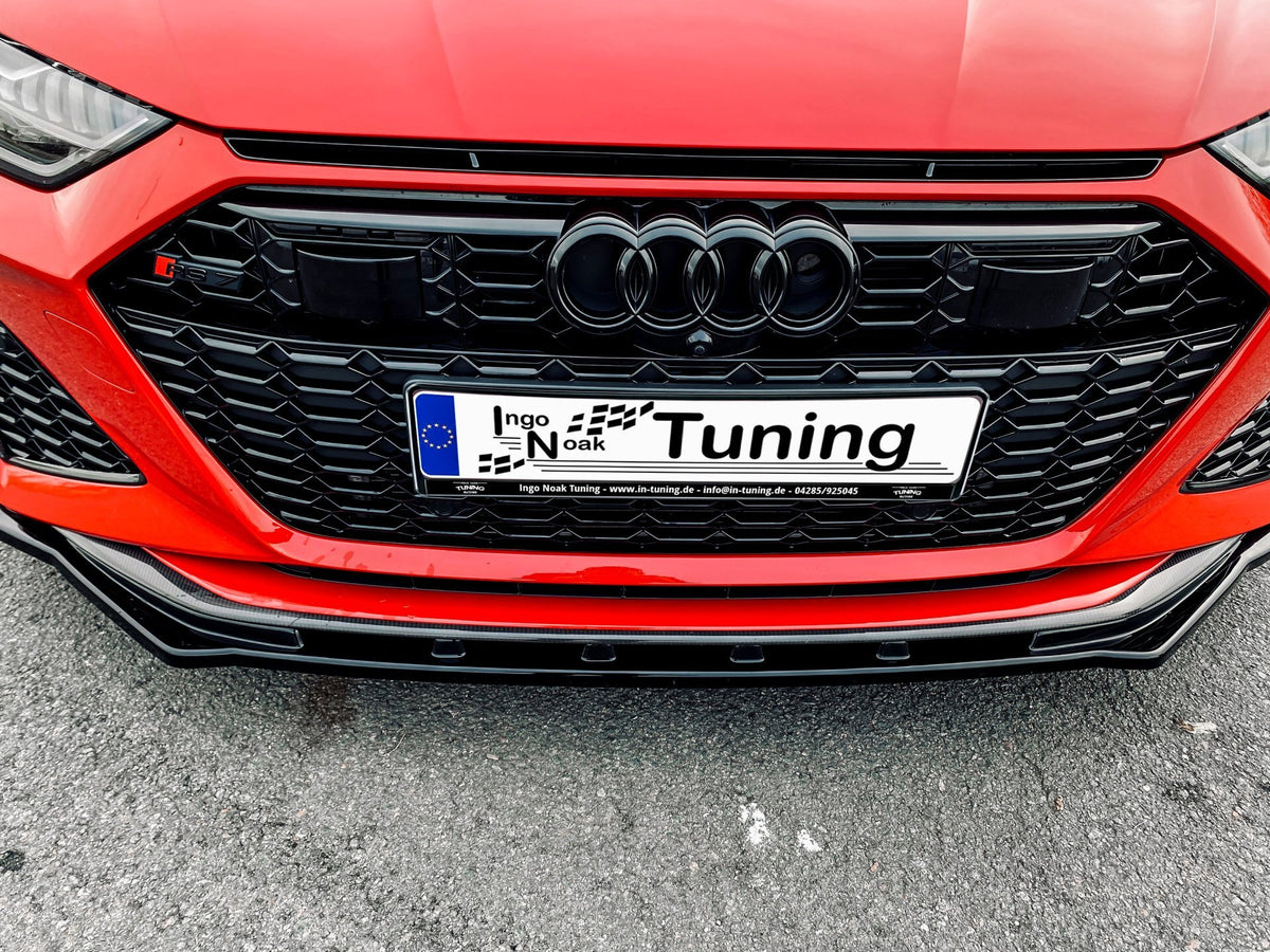 CUP Frontspoilerlippe ABS Audi RS7 Typ C8 4K ab Bj.:2019 - Schwarz Glanz