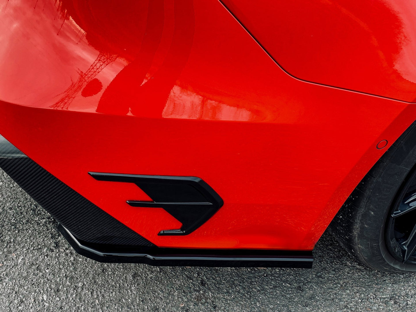 Heckansatz Seitenteile ABS Audi RS7 Typ C8 4K ab Bj.:2019 - Schwarz Matt