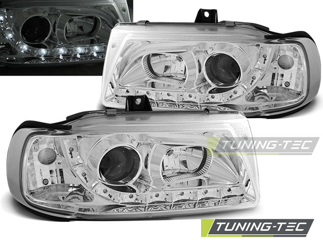 Tuning-Tec LED Tagfahrlicht Scheinwerfer für Seat Ibiza 6K / Cordoba 93-99 chrom
