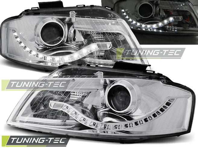 Tuning-Tec LED Tagfahrlicht- Scheinwerfer für Audi A3 8P 04-08 chrom