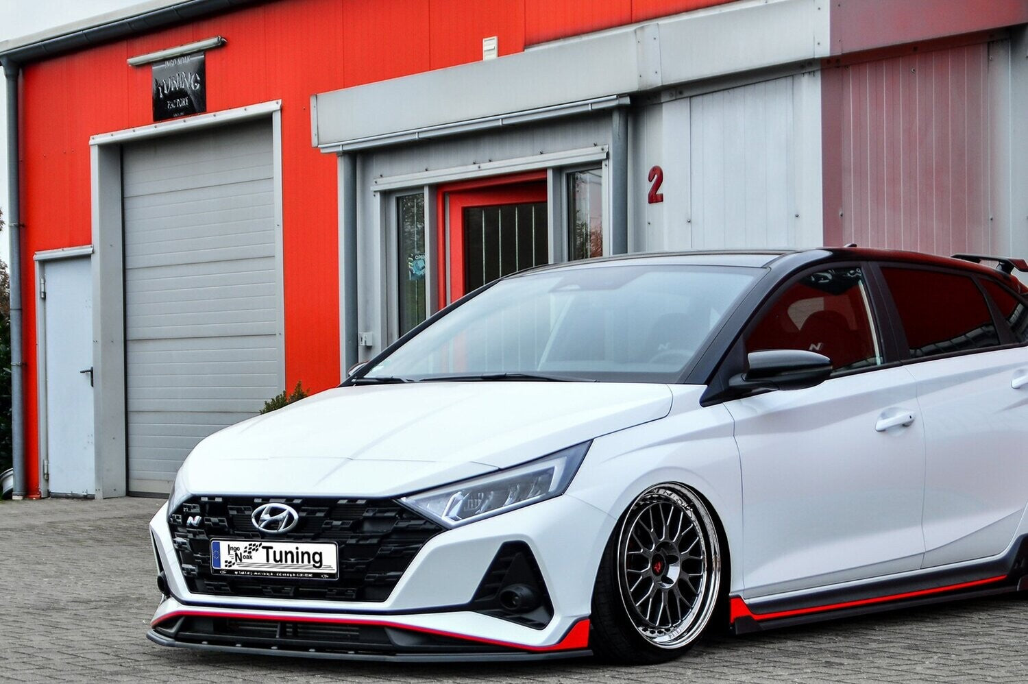 CUP Frontspoilerlippe ABS Hyundai i20N Performace BC3 Schwarz Glanz
