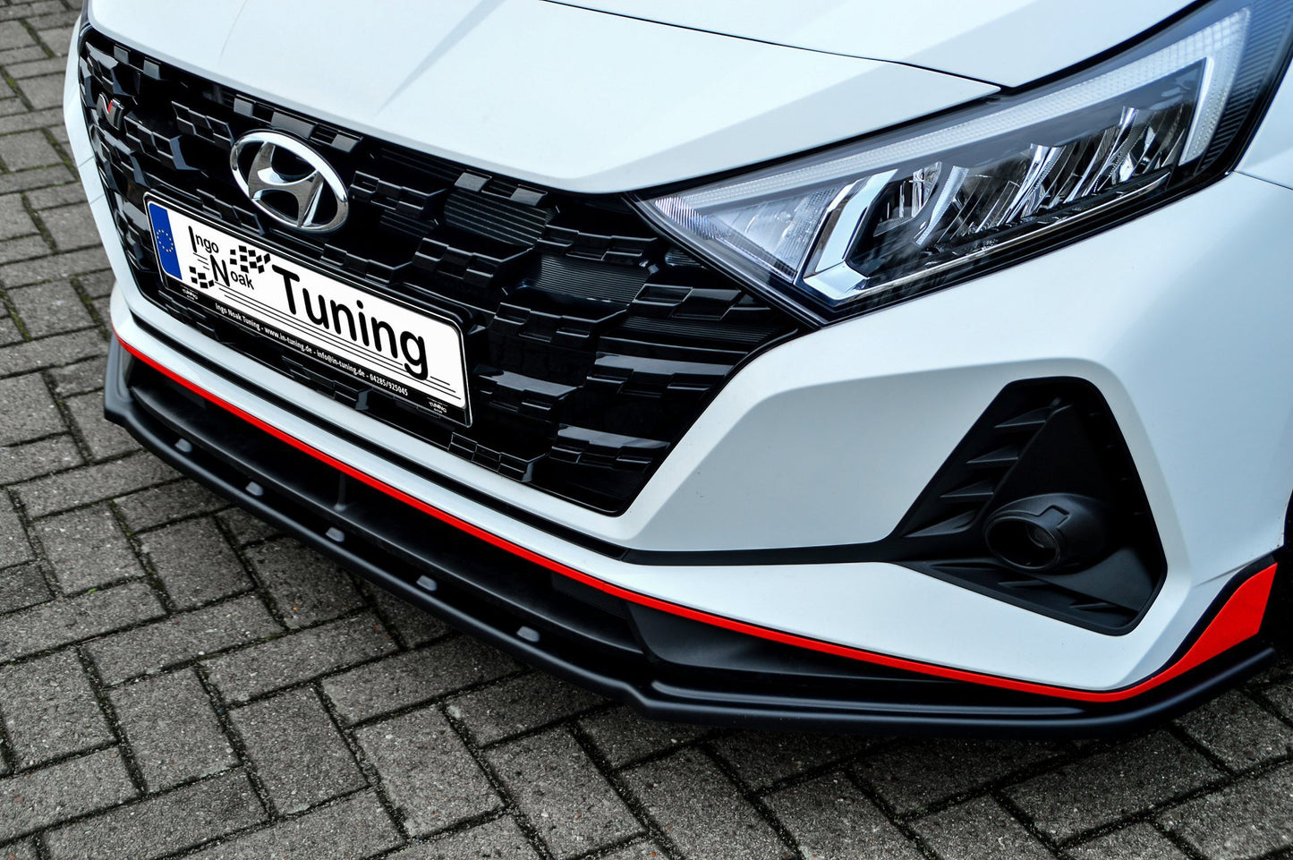 CUP Frontspoilerlippe ABS Hyundai i20N Performace BC3 Schwarz Glanz