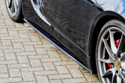 CUP Seitenschweller Porsche Cayman 981 Bj.: 2013-2016 Schwarz Glanz